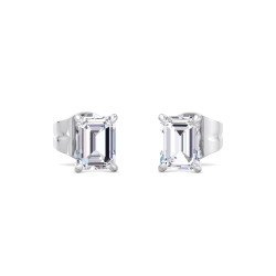 2CTTW LAB EMERALD CUT STUDS