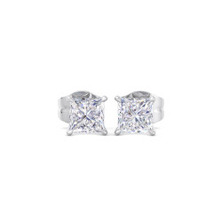 1 1/2CTTW LAB PRINCESS CUT STUDS
